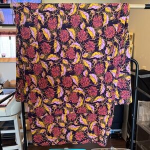 LuLaRoe Pink and Yellow Floral Fabric